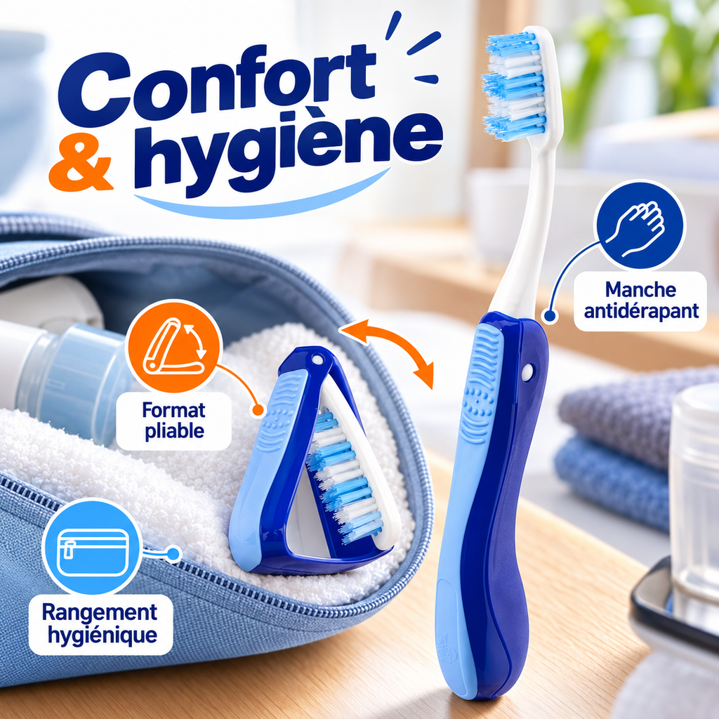 Dontodent Brosse à Dents de Voyage Pliable – Medium
