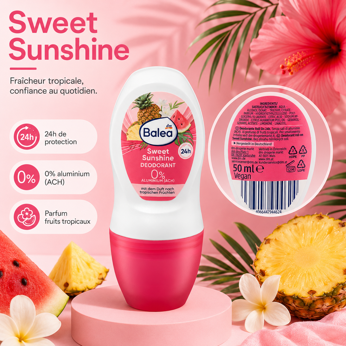 Balea Sweet Sunshine Roll-on 24h – 50 ml