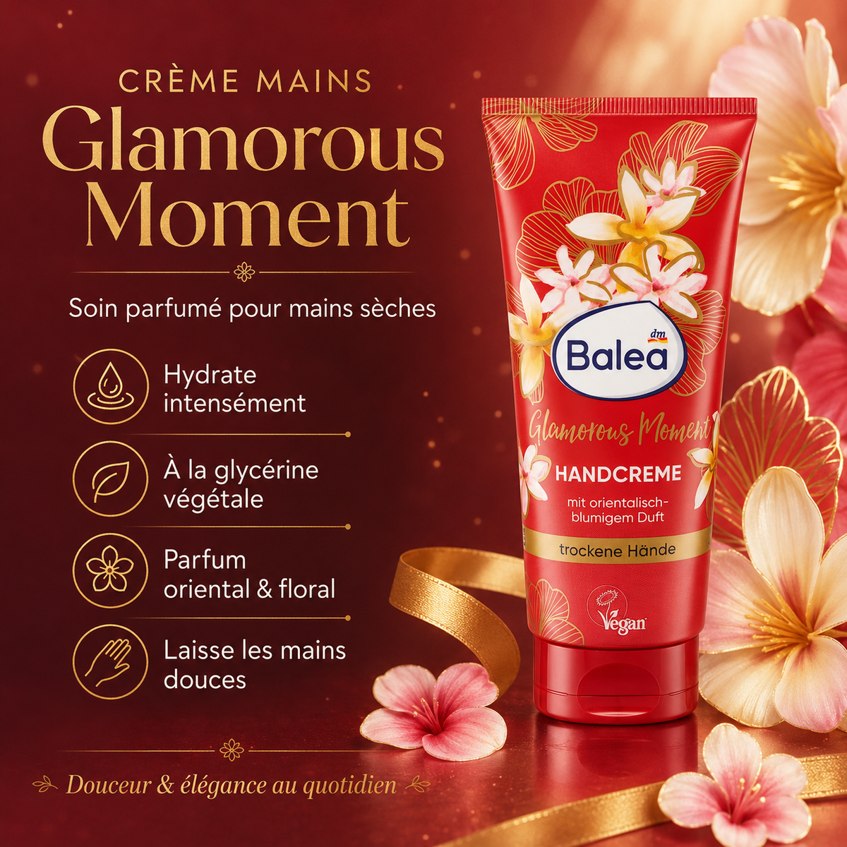 Balea Glamorous Moment – Crème Mains Parfumée – 100 ml
