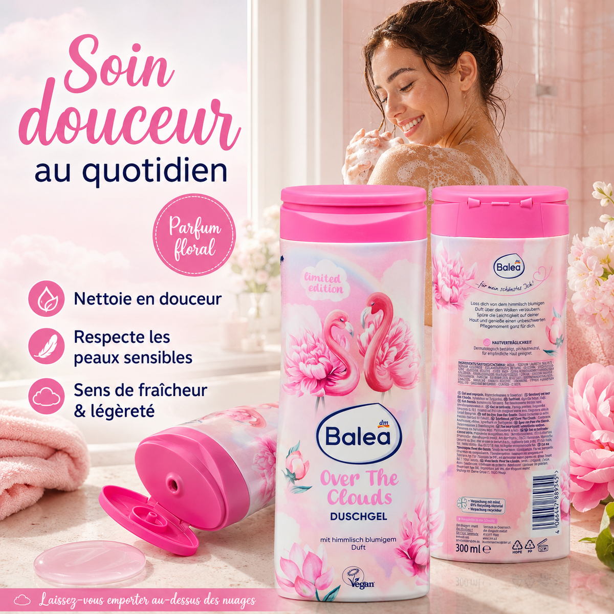 Balea Over The Clouds – Gel Douche Floral – 300 ml