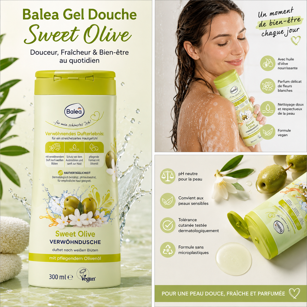 Balea Gel Douche Sweet Olive – 300 ml