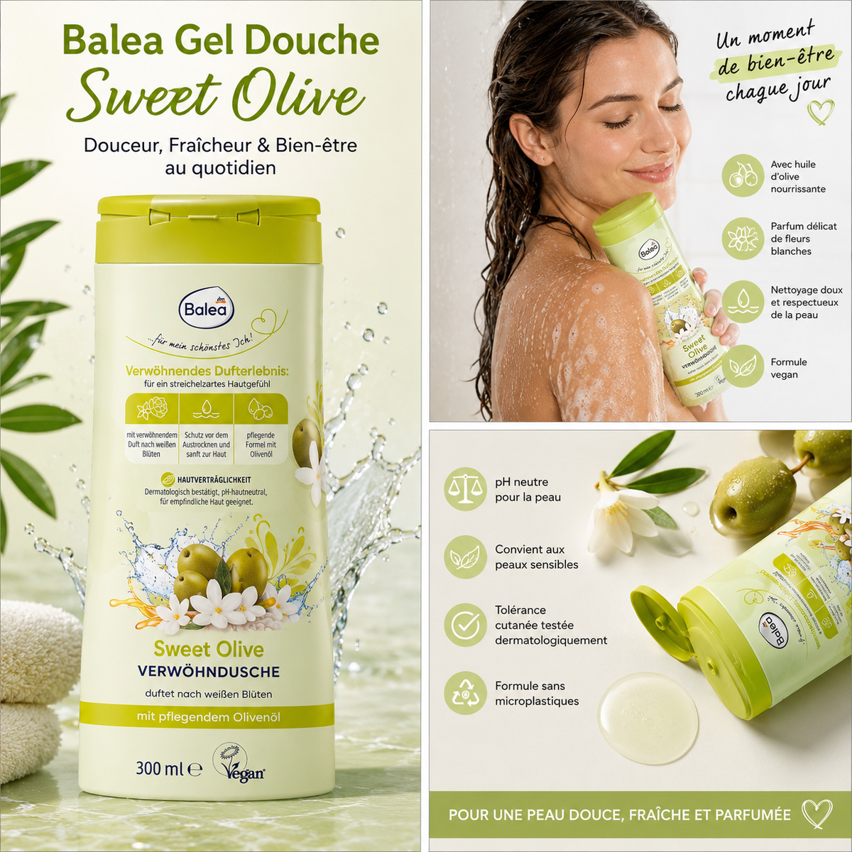 Balea Gel Douche Sweet Olive – 300 ml