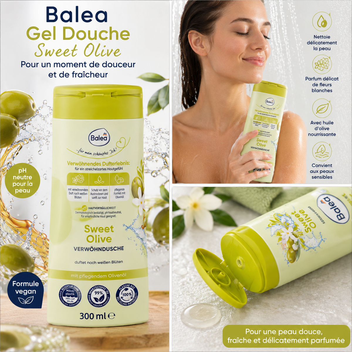 Balea Gel Douche Sweet Olive – 300 ml