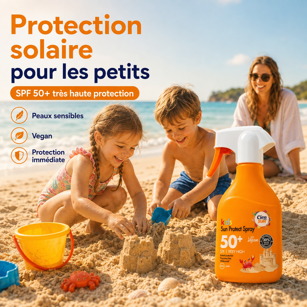 Cien Sun Kids – Spray Solaire SPF 50+ Enfants – 250 ml