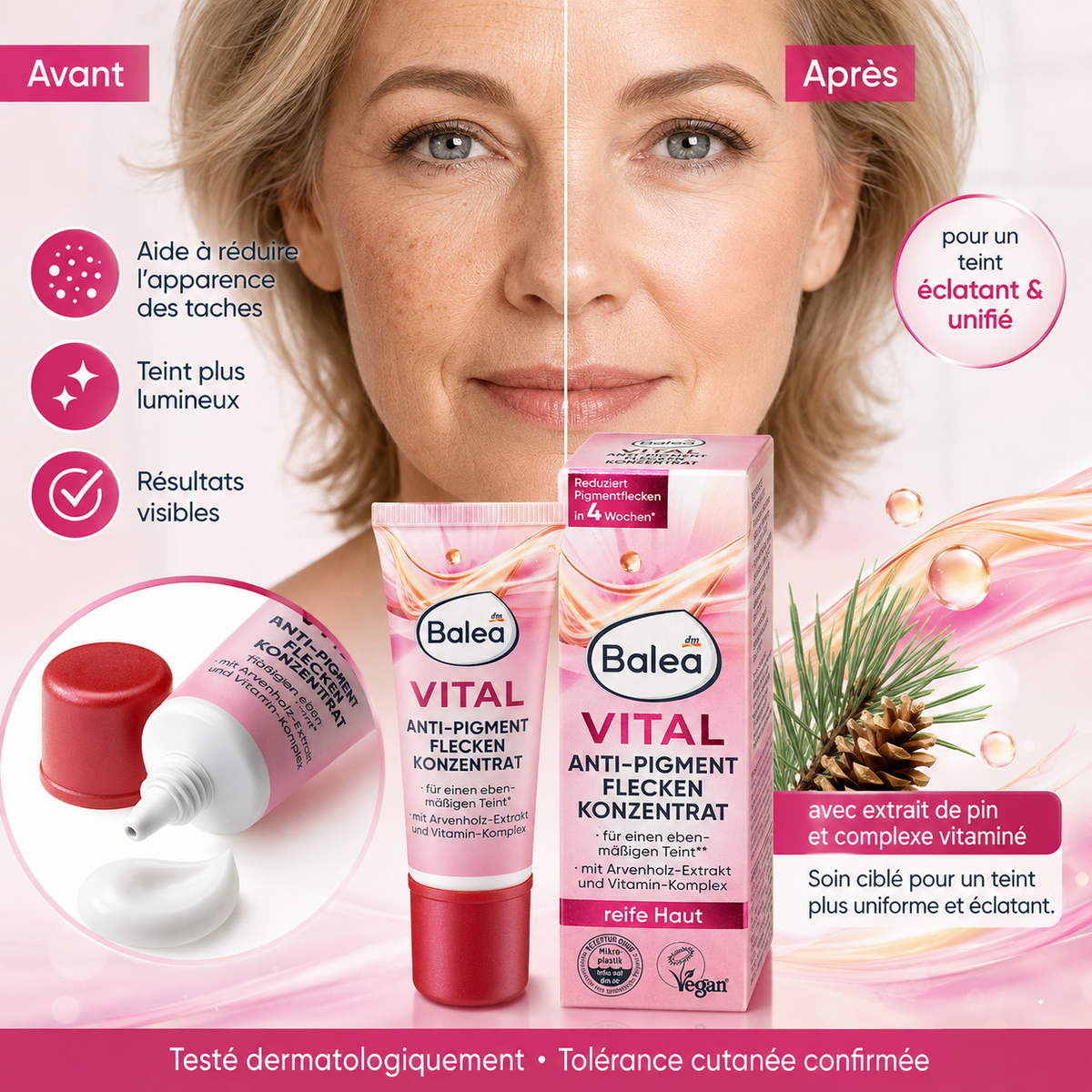 Balea Vital – Concentré Anti-Taches Pigmentaires – 20 ml