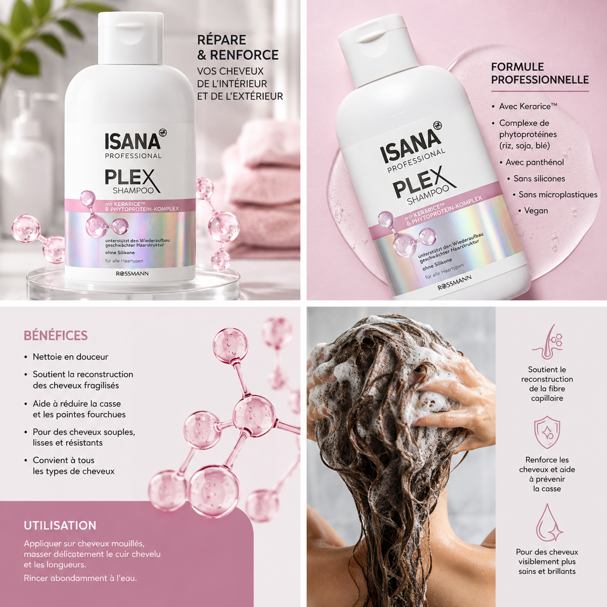 ISANA Professional Plex Shampoo – Réparation & Anti-Casse – 250 ml
