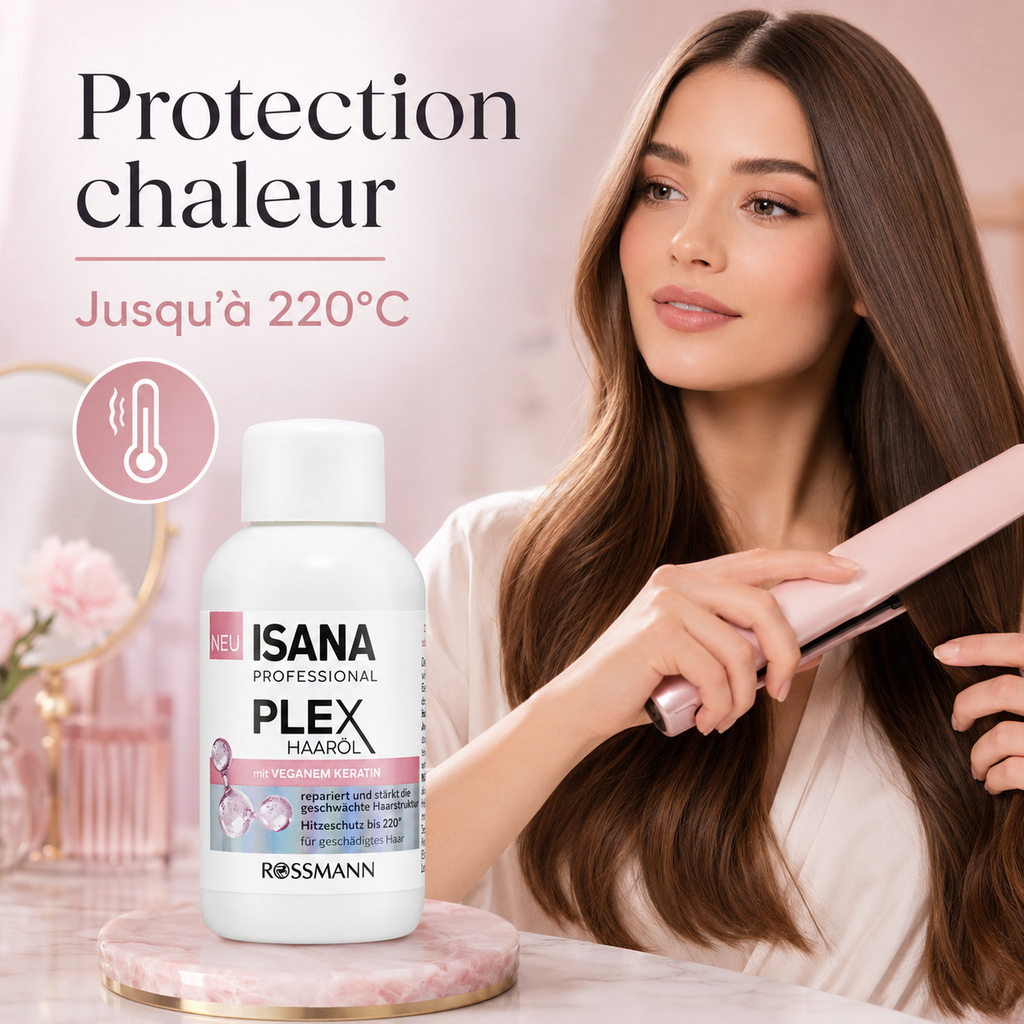 ISANA Professional Plex Haaröl – Huile capillaire réparatrice à la kératine végane
