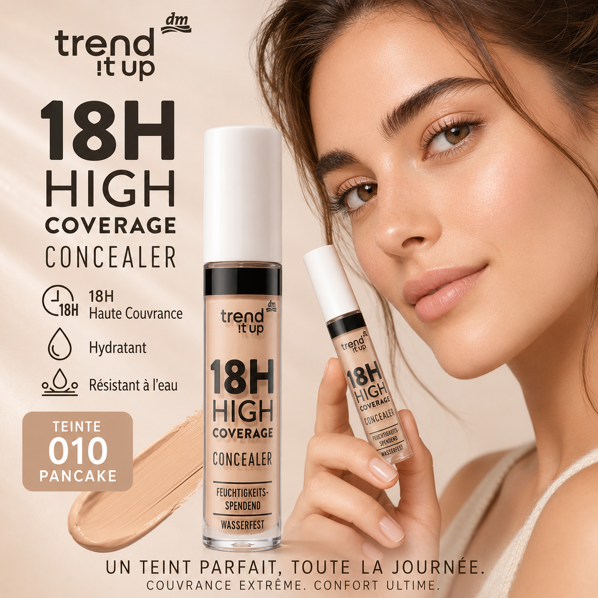 trend !t up Concealer 18H High Coverage 010 Pancake – 4,5 ml