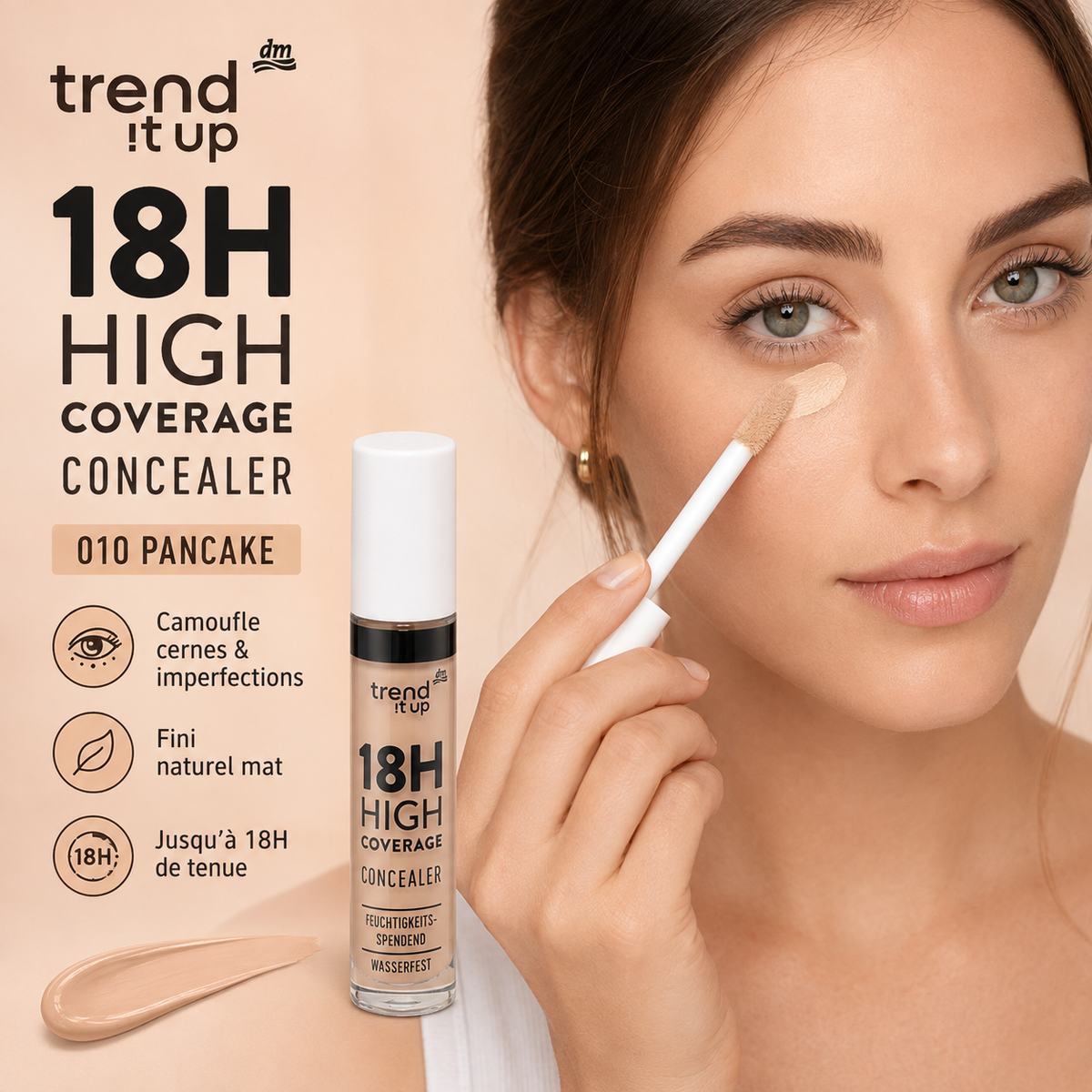 trend !t up Concealer 18H High Coverage 010 Pancake – 4,5 ml
