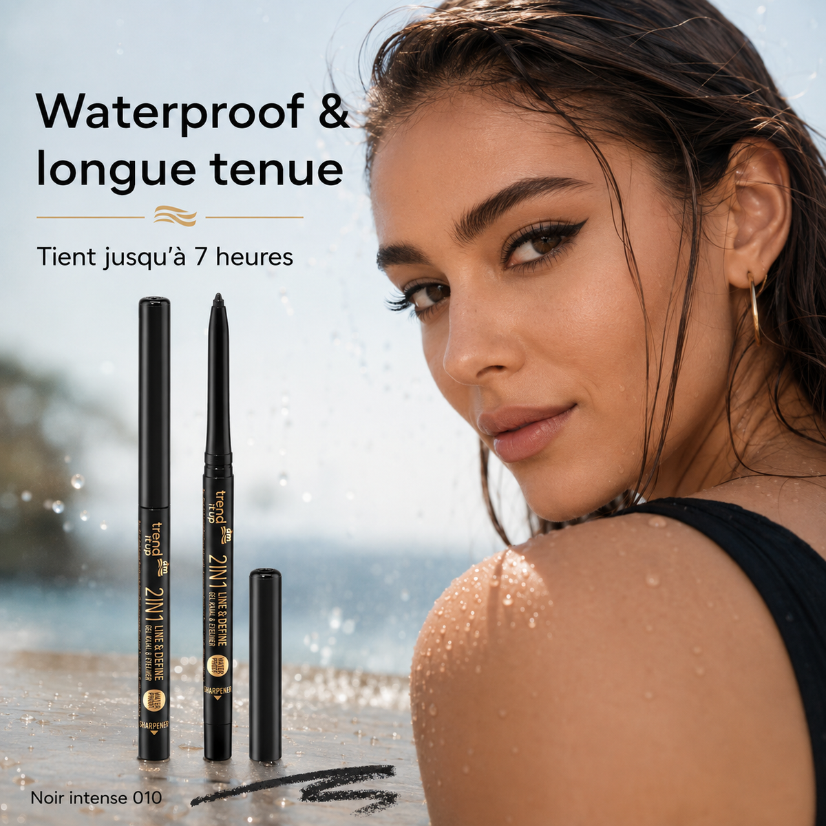 trend !t up Gel Kajal & Eyeliner 2en1 Waterproof 010 – Noir