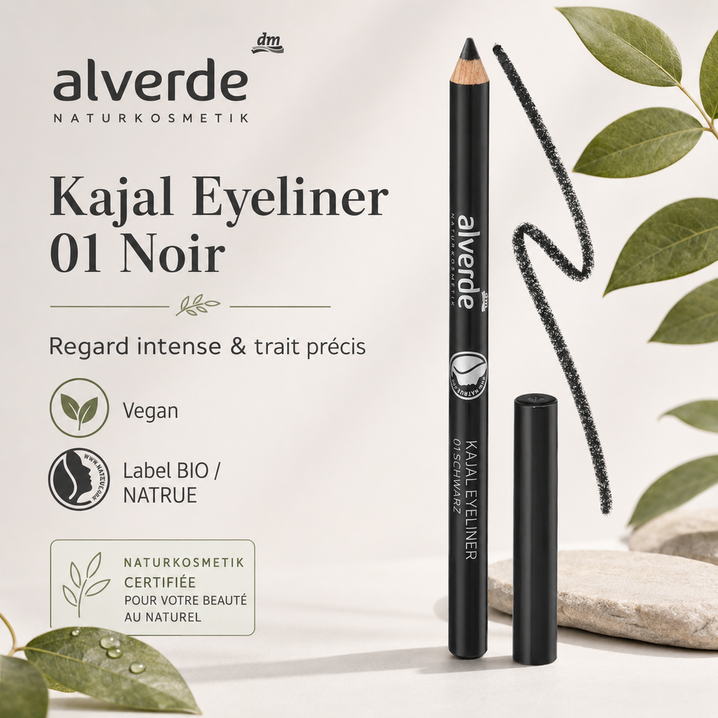 Alverde NATURKOSMETIK Kajal Eyeliner 01 Noir – BIO – 1,1 g