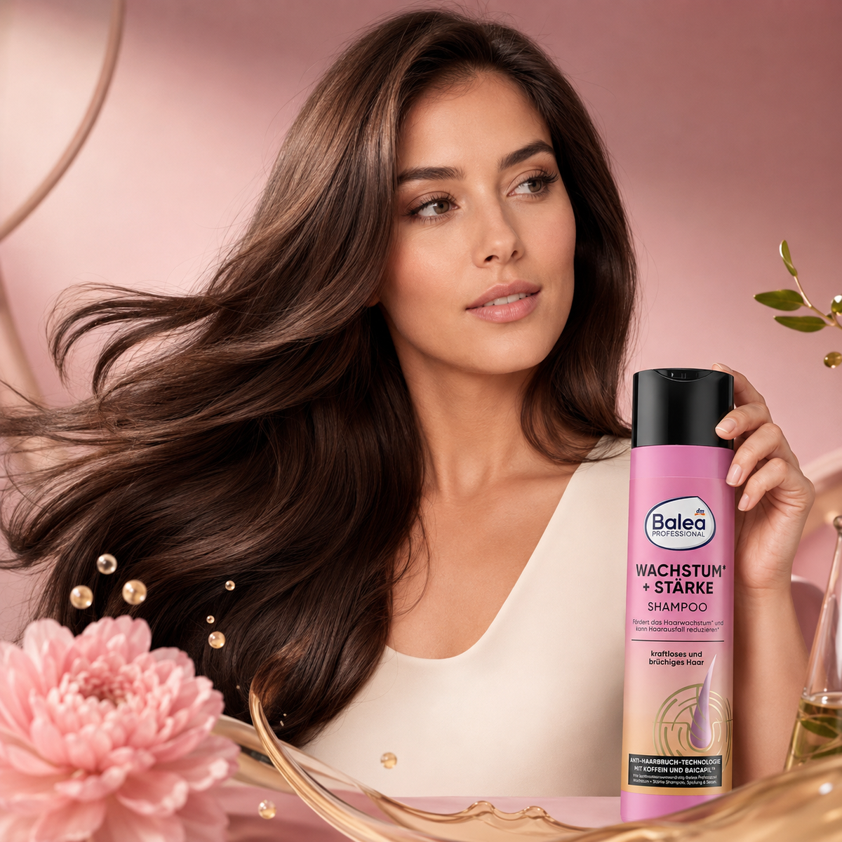 Balea Professional Shampooing Croissance & Force à la Caféine et Baicapil – Cheveux fragiles – 250 ml