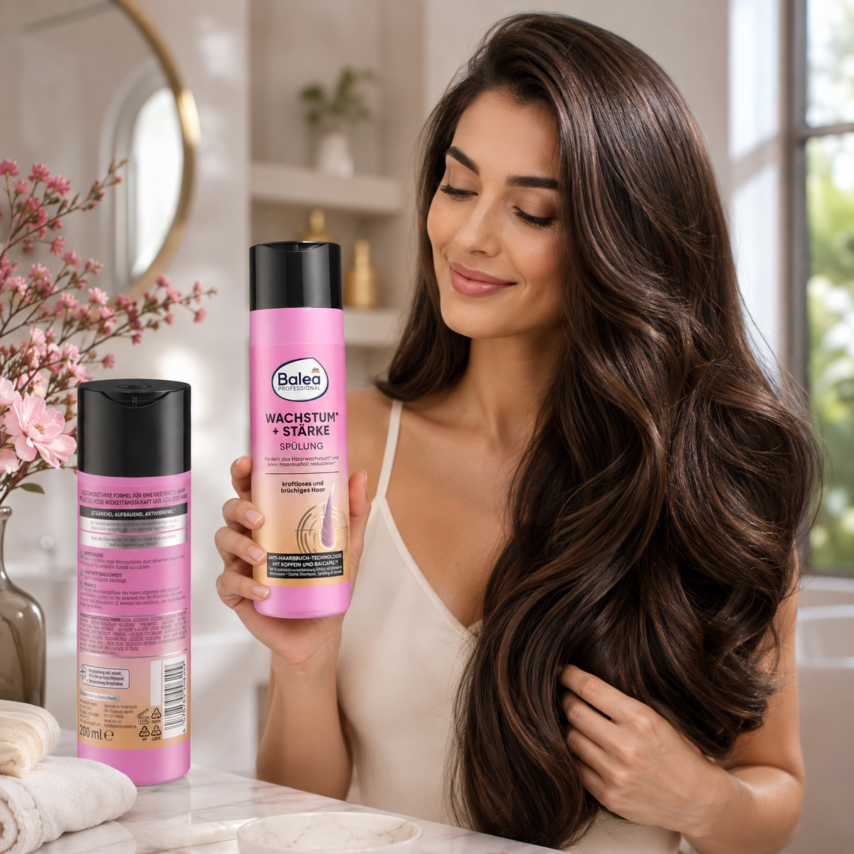 Balea Professional Après-Shampooing Croissance & Force à la Caféine et Baicapil – Cheveux fragiles – 200 ml