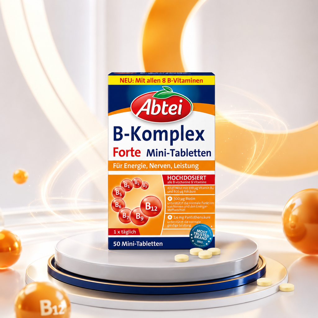 Abtei B-Komplex Forte – Énergie, nerfs et concentration – 50 mini-comprimés