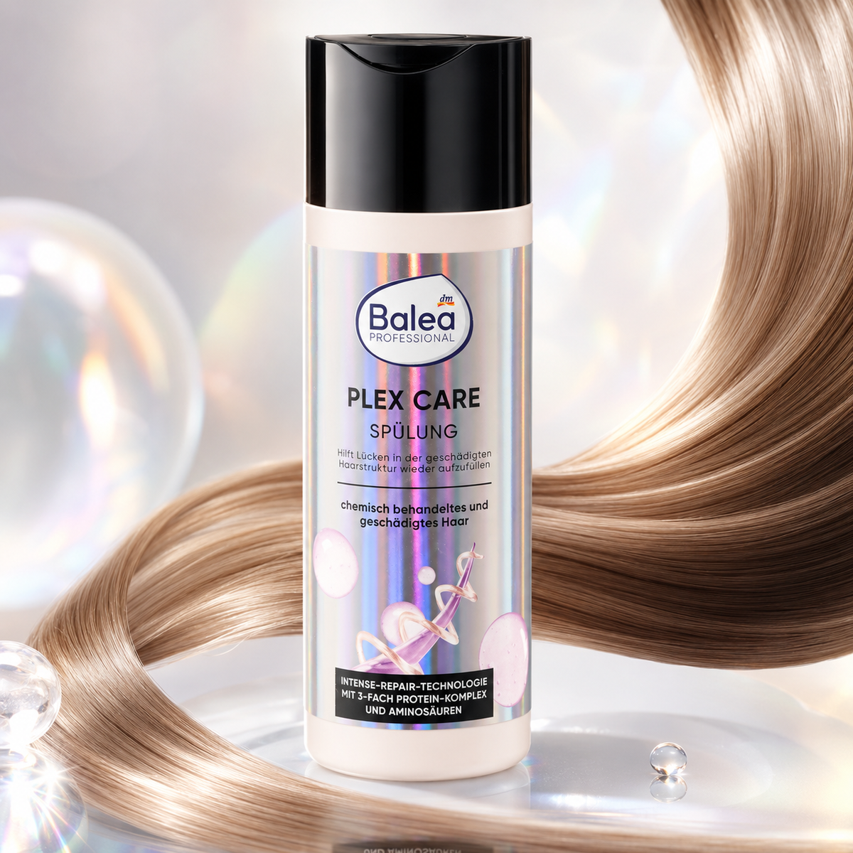 Balea Professional Après-Shampooing Plex Care Réparateur – Cheveux abîmés et traités chimiquement – 200 ml