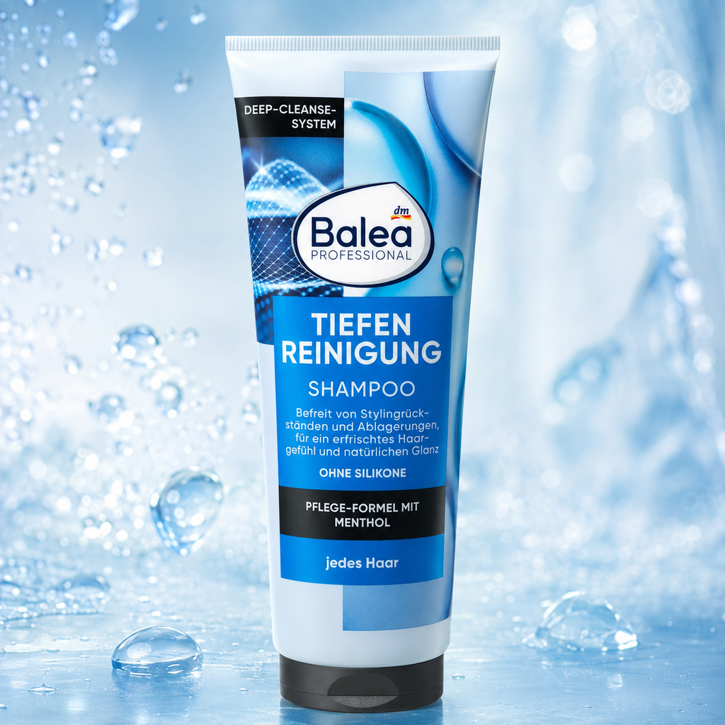 Balea Professional Shampooing Purifiant en Profondeur au Menthol – Tous types de cheveux – 250 ml