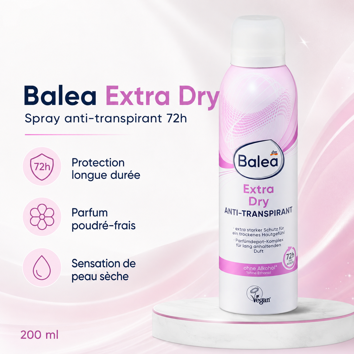 Balea Extra Dry Anti-Transpirant 72h – 200 ml