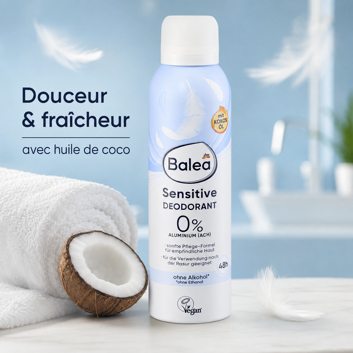 Balea Déodorant Sensitive 0% Aluminium – 200 ml