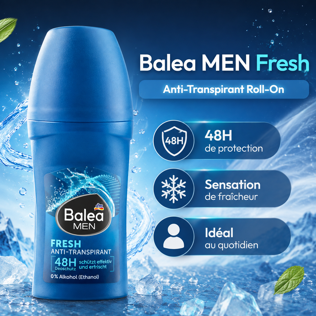 Balea MEN Fresh – Déodorant Roll-On 48H – 50 ml