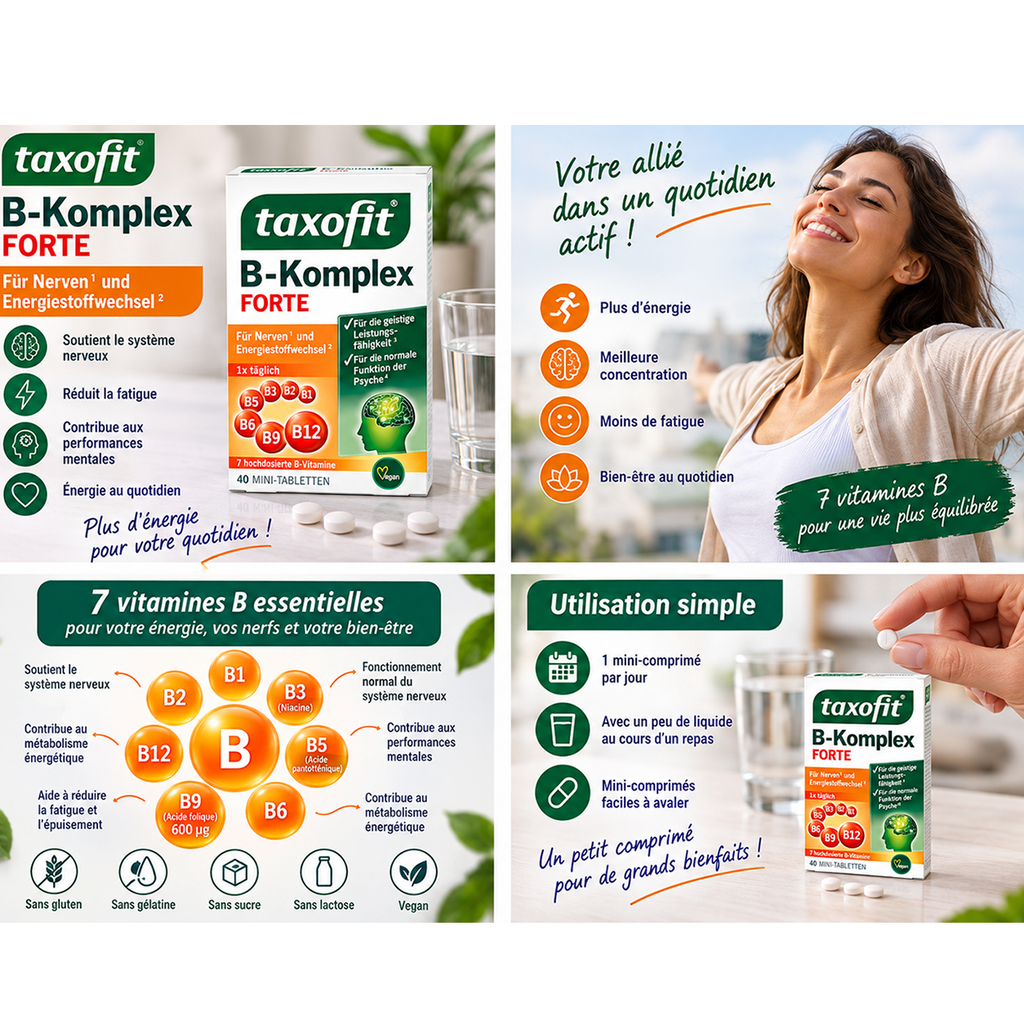 Taxofit B-Komplex Forte – 40 Mini-Comprimés