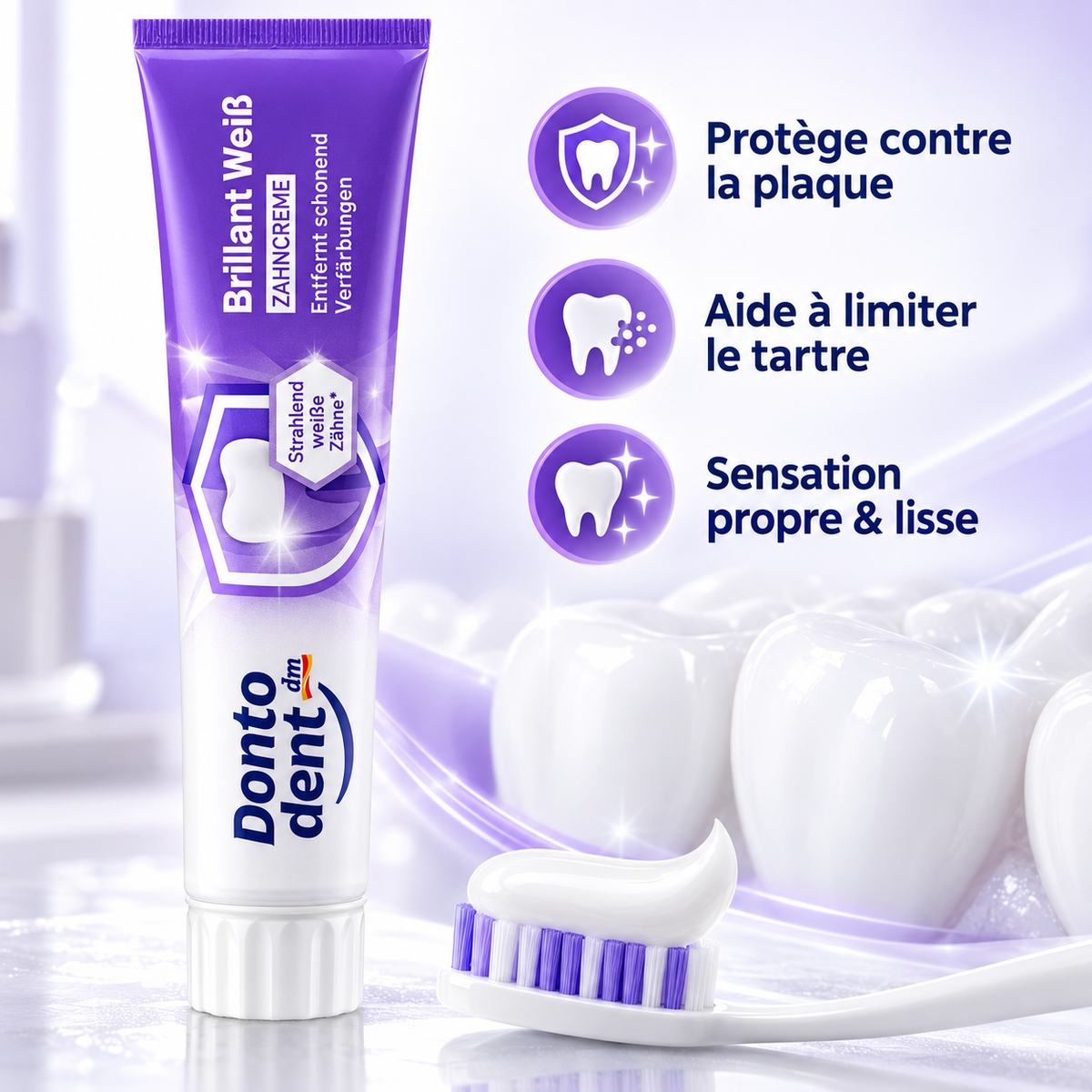 Dontodent Brillant Weiß – Dentifrice Blancheur 125 ml
