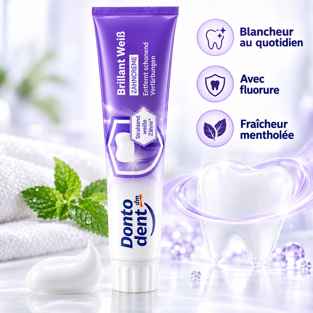 Dontodent Brillant Weiß – Dentifrice Blancheur 125 ml