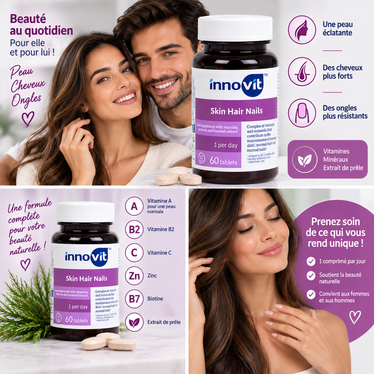 Innovit Skin Hair Nails – 60 Comprimés