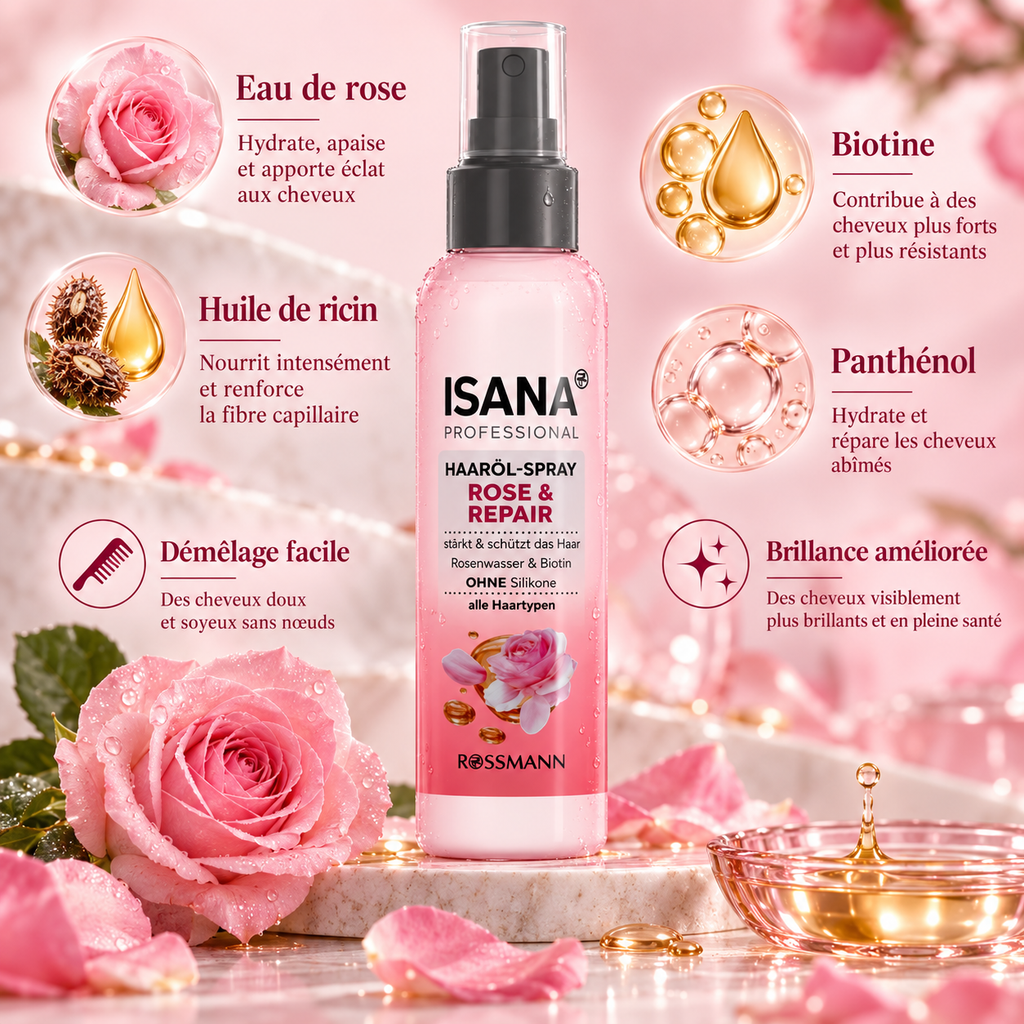 ISANA Spray Huile Rose & Repair