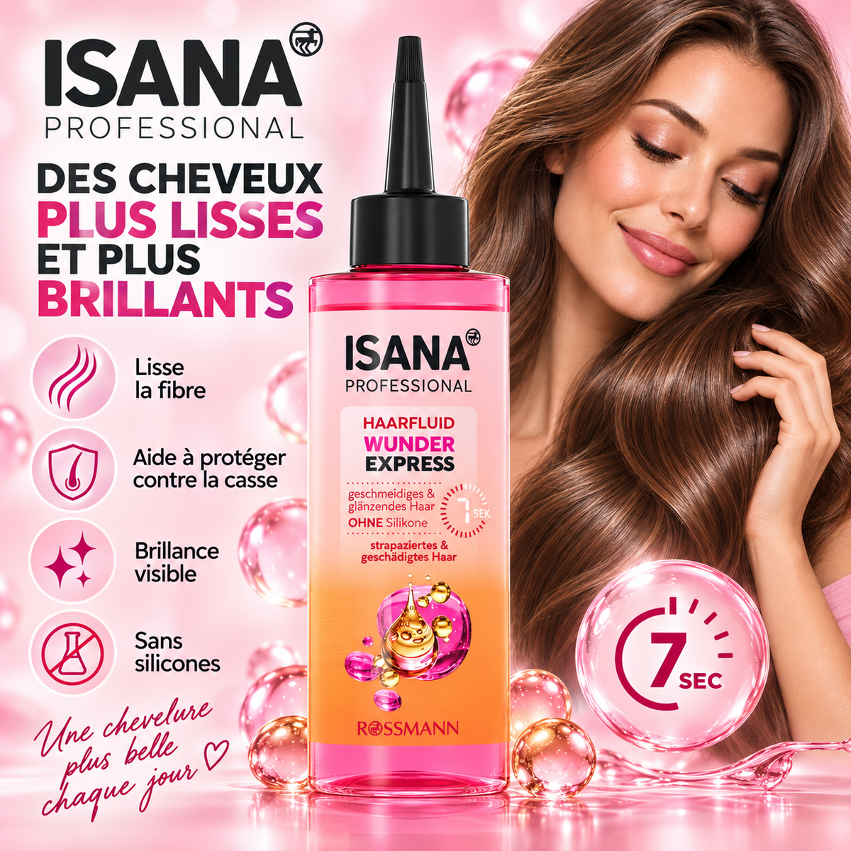 ISANA Professional Wunder Express soin capillaire 7 secondes pour cheveux abîmés