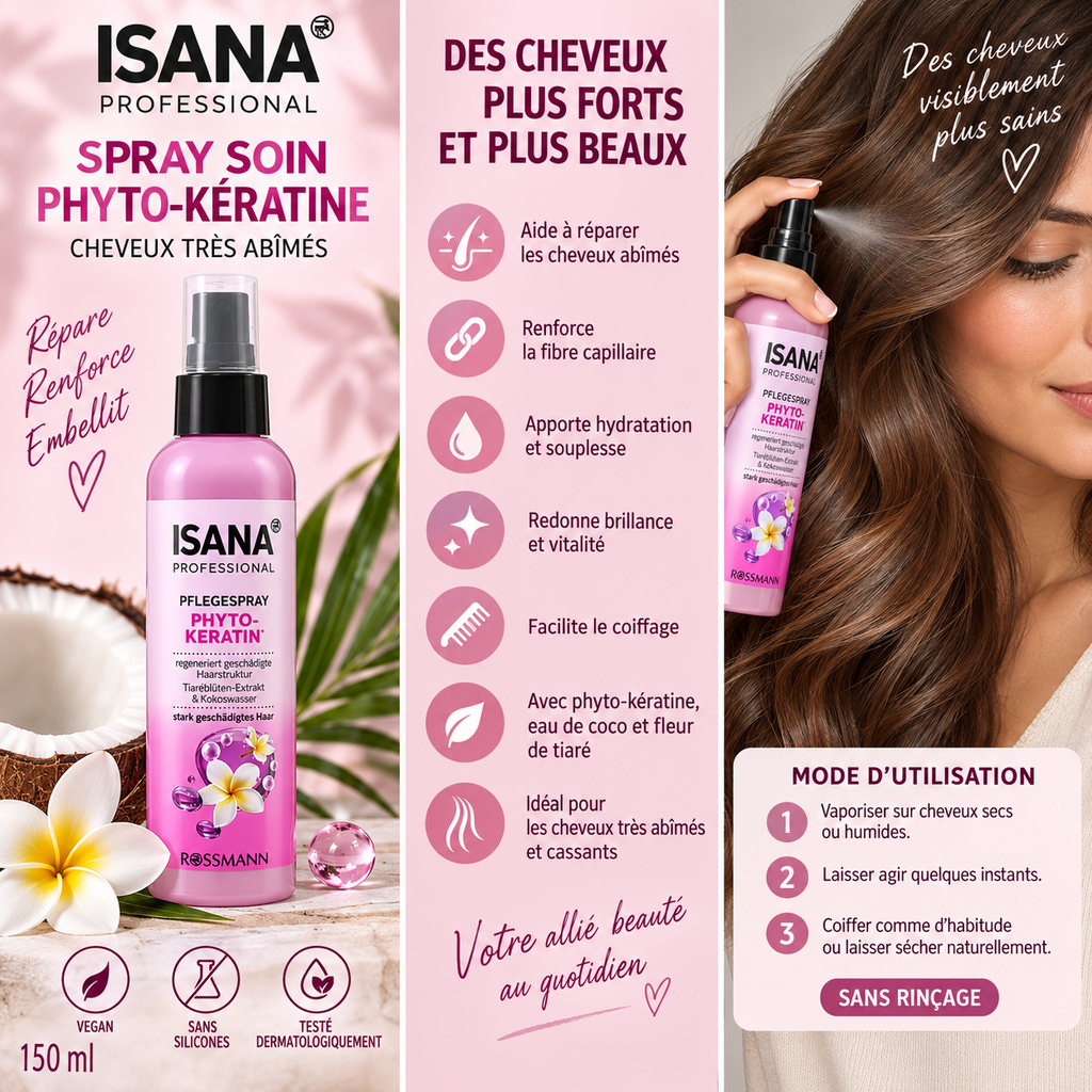 ISANA Spray Phyto-Kératine 150 ml