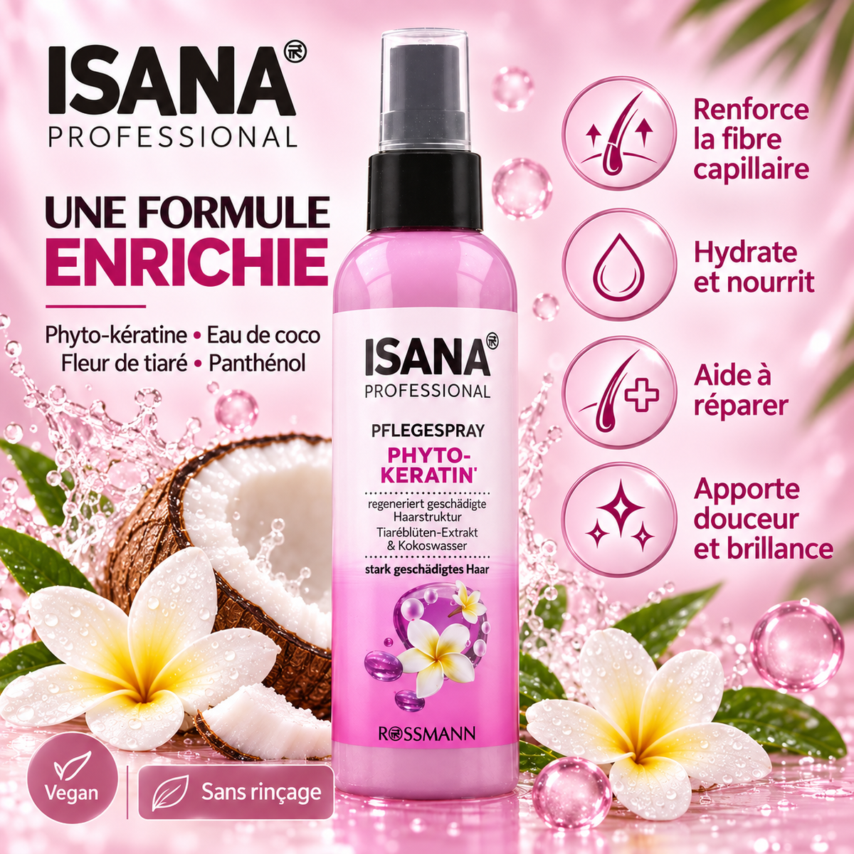 ISANA Spray Phyto-Kératine 150 ml