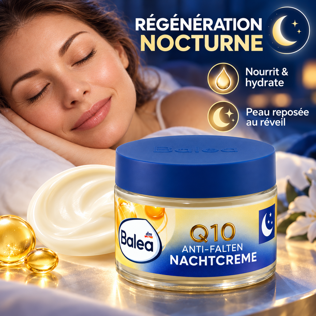 Balea Q10 Crème de Nuit Anti-Rides – 50 ml