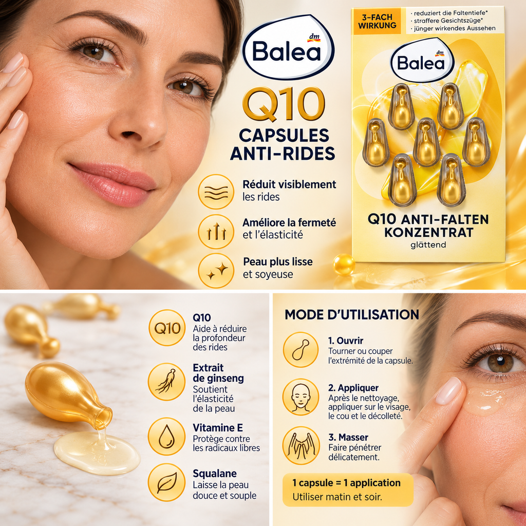 Balea Q10 Capsules Anti-Rides – 7 Capsules