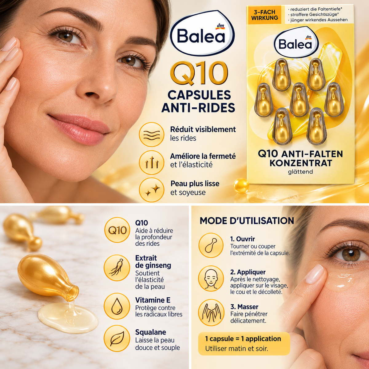 Balea Q10 Capsules Anti-Rides – 7 Capsules