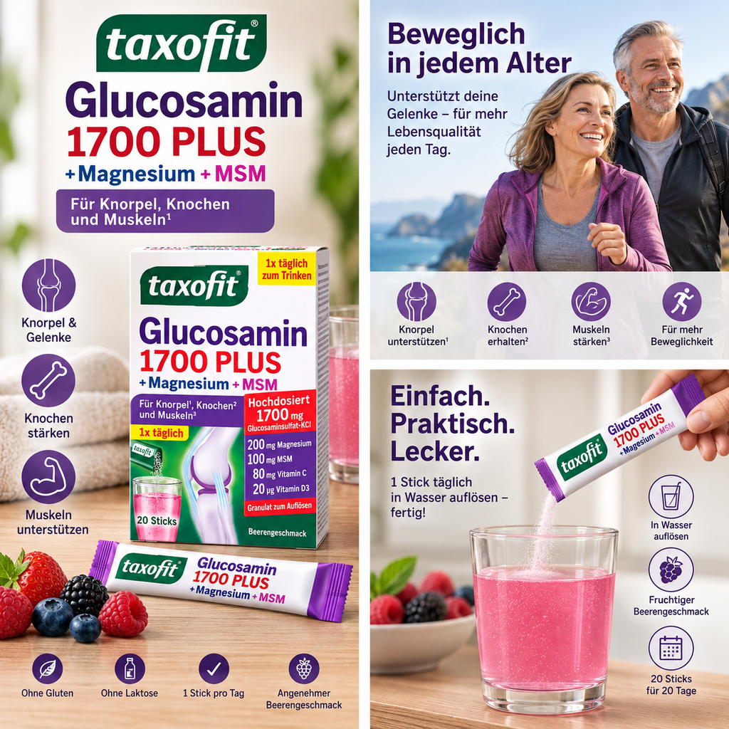 Taxofit Glucosamin 1700 + MSM + Magnésium