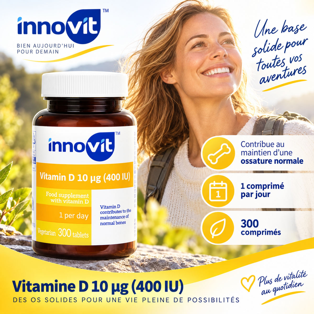 Innovit Vitamine D 10 µg – 300 Comprimés