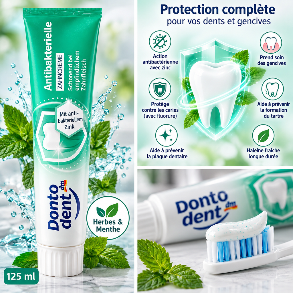 Dontodent Dentifrice Antibactérien – 125 ml